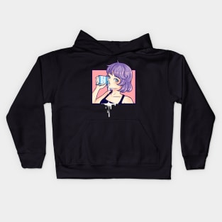 Drinking Fresh Milk Kids Hoodie